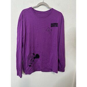 Disney Parks Purple Minnie Mouse Long Sleeve Shirt Size XL